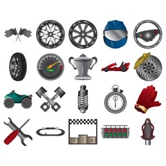 set of race icons
