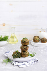 Muffins with cheese, spinach and corn