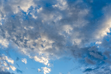 Cumulus clouds on a sunny day