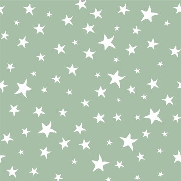 Bright background in stars for fabric textile Wallpaper © Евгения Юшина