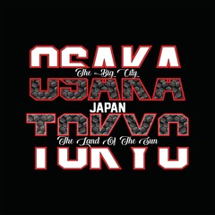 Tokyo Japan typography graphic design t shirt vector illustration artistic idea