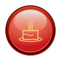 Obraz premium birthday cake button