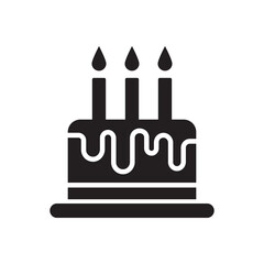 Birthday cake icon vector illustration.