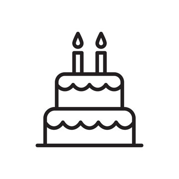 recommend clip art: Birthday cake icon vector illustration.