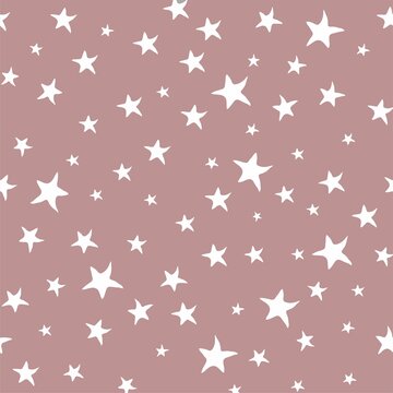 Bright background in stars for fabric textile Wallpaper © Евгения Юшина