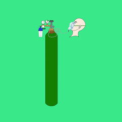 paciente con tratamiento de oxigenoterapia