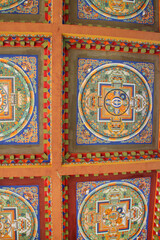 Ceiling painting in Sera Monastery, Lhasa, Tibet, China