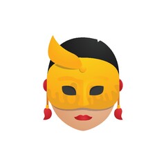 person wearing venetian mask