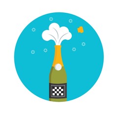 opened champagne bottle