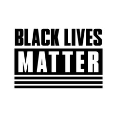 Black Lives Matter Bold Graphic Illustration icon black and white font with lines