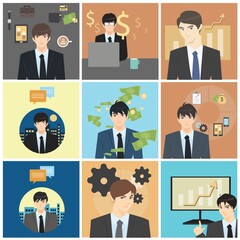 set of businessman characters