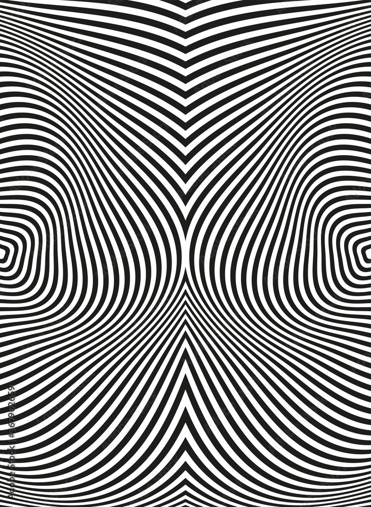Poster monochrome waves and forms background