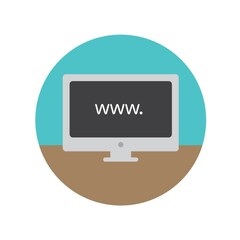 monitor showing web browser