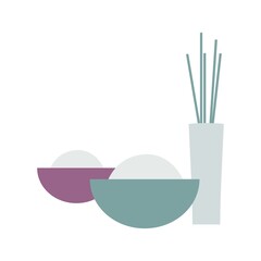 facial bowl and incense sticks