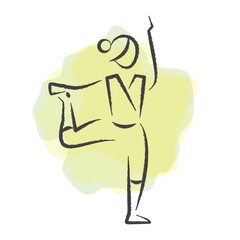 woman practising yoga in lord of the dance pose