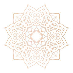 decorative floral golden mandala ethnicity artistic icon