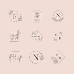 botanical logo template