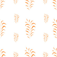Fototapeta na wymiar Floral design Seamless orange with white background. Vector illustration pattern 
