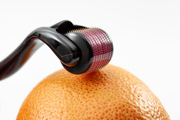 Treatment to slow ageing of the skin and cellulite, microneedling aesthetic therapy and cosmetology...