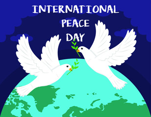 Flat design of international day of peace