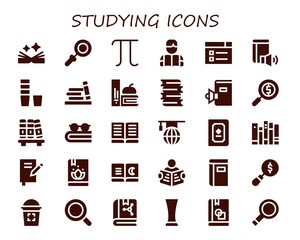 studying icon set