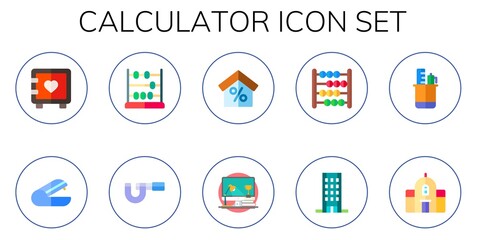Modern Simple Set of calculator Vector flat Icons