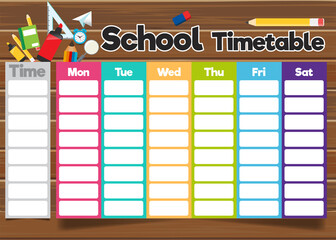 School timetable template