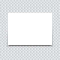 White sheet of paper on a transparent background. Vector