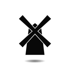 Windmill icon with shadow