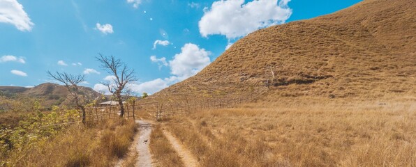 Dry landscape in Sumba Indonesia - July 2019