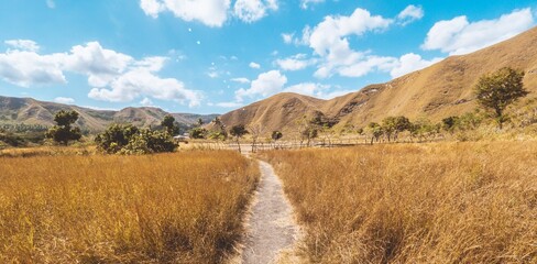 Dry landscape in Sumba Indonesia - July 2019