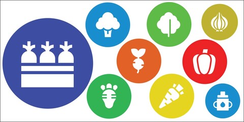 carrot icon set