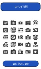 shutter icon set
