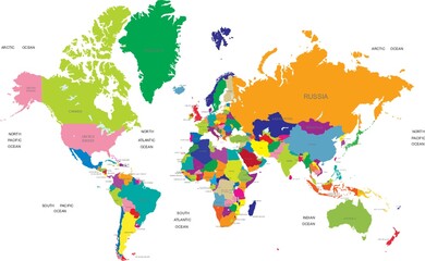 Obraz na płótnie Canvas world map