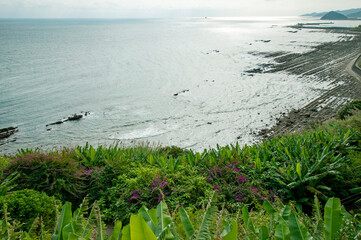 日南海岸国定公園から眺める鬼の洗濯岩