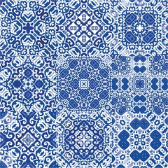Antique azulejo tiles patchworks.