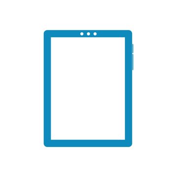 blue tablet device simple design clip art preview