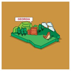 Obraz premium georgia state