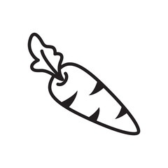 Carrot icon vector illustration.