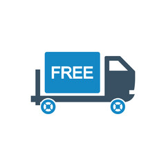 Cargo free delivery icon