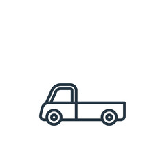 Fototapeta na wymiar pickup icon vector from vehicles concept. Thin line illustration of pickup editable stroke. pickup linear sign for use on web and mobile apps, logo, print media.
