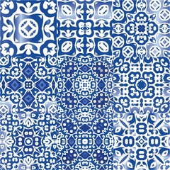 Ethnic ceramic tiles in portuguese azulejo.