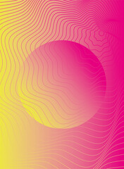 waves and forms pink color background