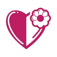 heart with flower