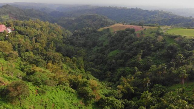 Lush Green Mount Batulao In Nasugbu, Batangas, Philippines. Perfect Destination For Trekking And Hiking Newbies - aerial