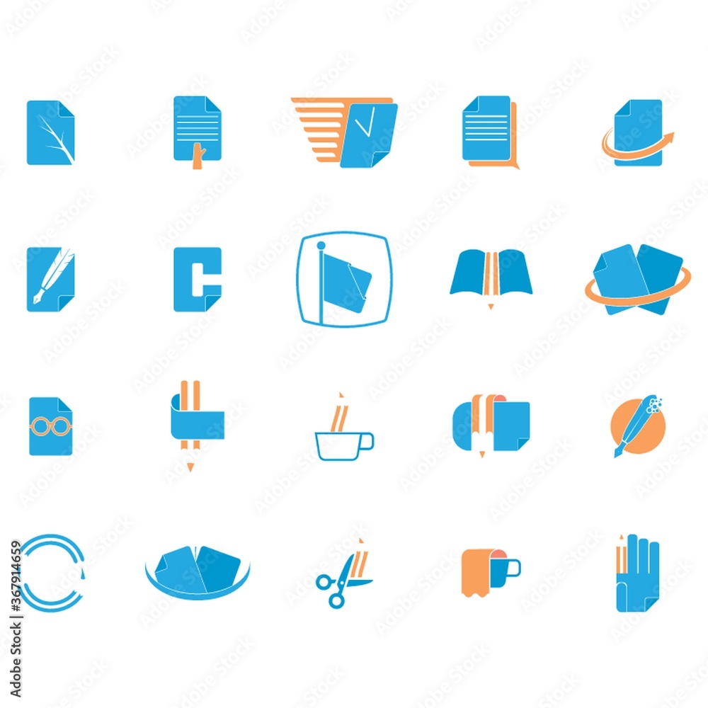 Poster collection of abstract icons