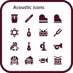 acoustic icon set