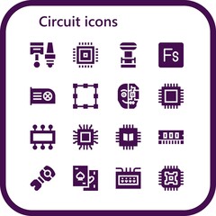 circuit icon set