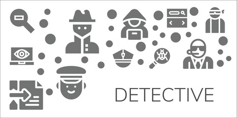 detective icon set