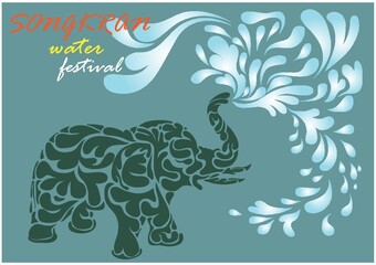 songkran water festival poster